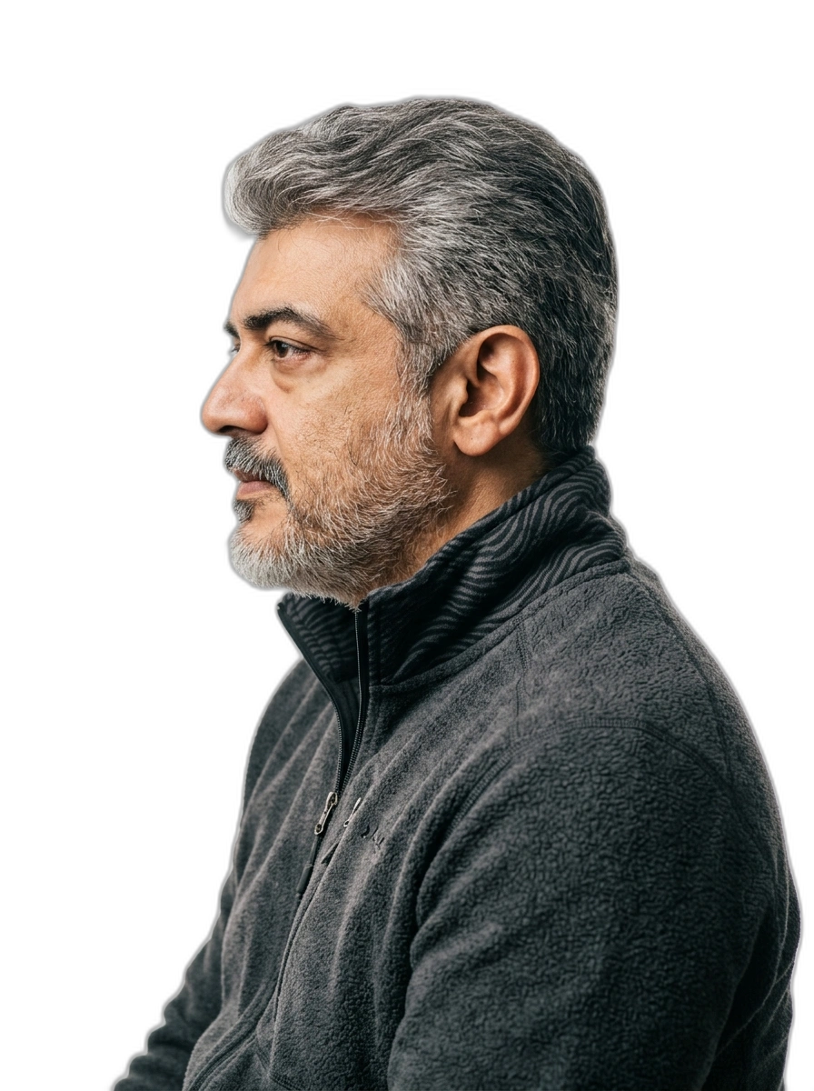 Ajith Kumar Racing wearing a fleece side profile