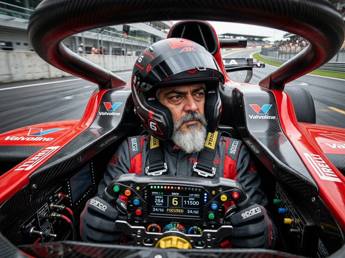 Ajith celebrating a win